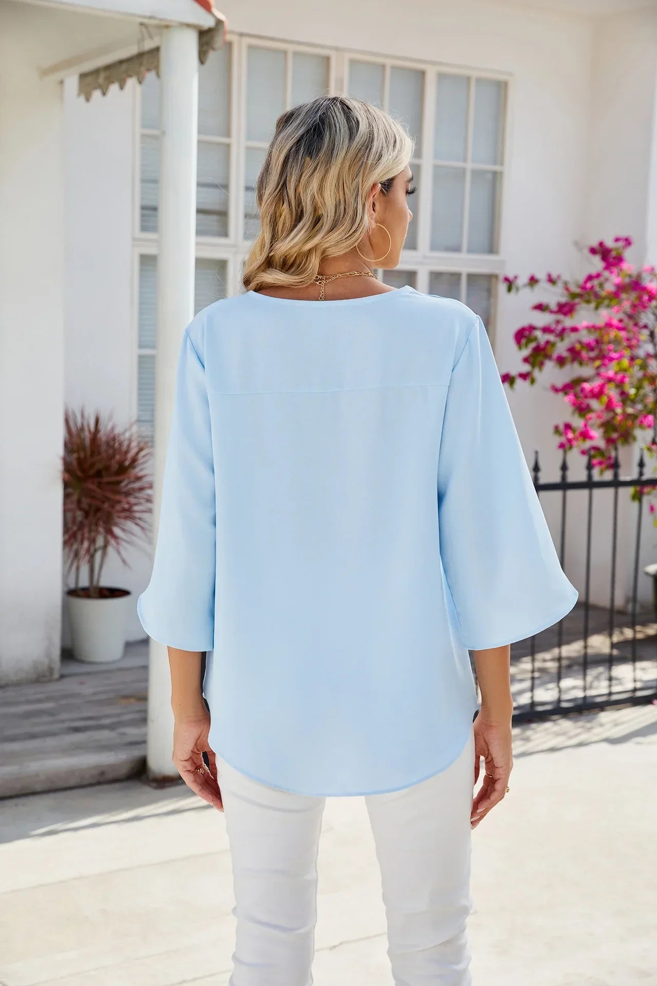 Carra™ V-neck blouse