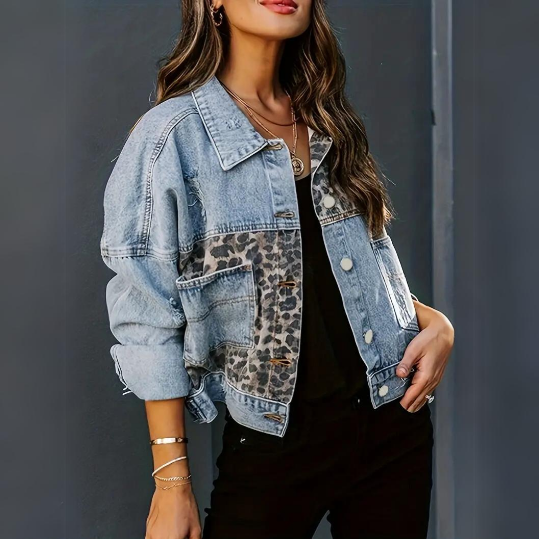 Stella™ denim leopard jacket