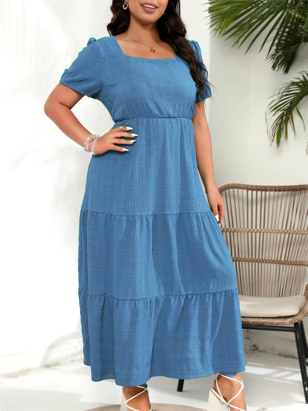 Jady™ Plus-Size Square Neck Dress