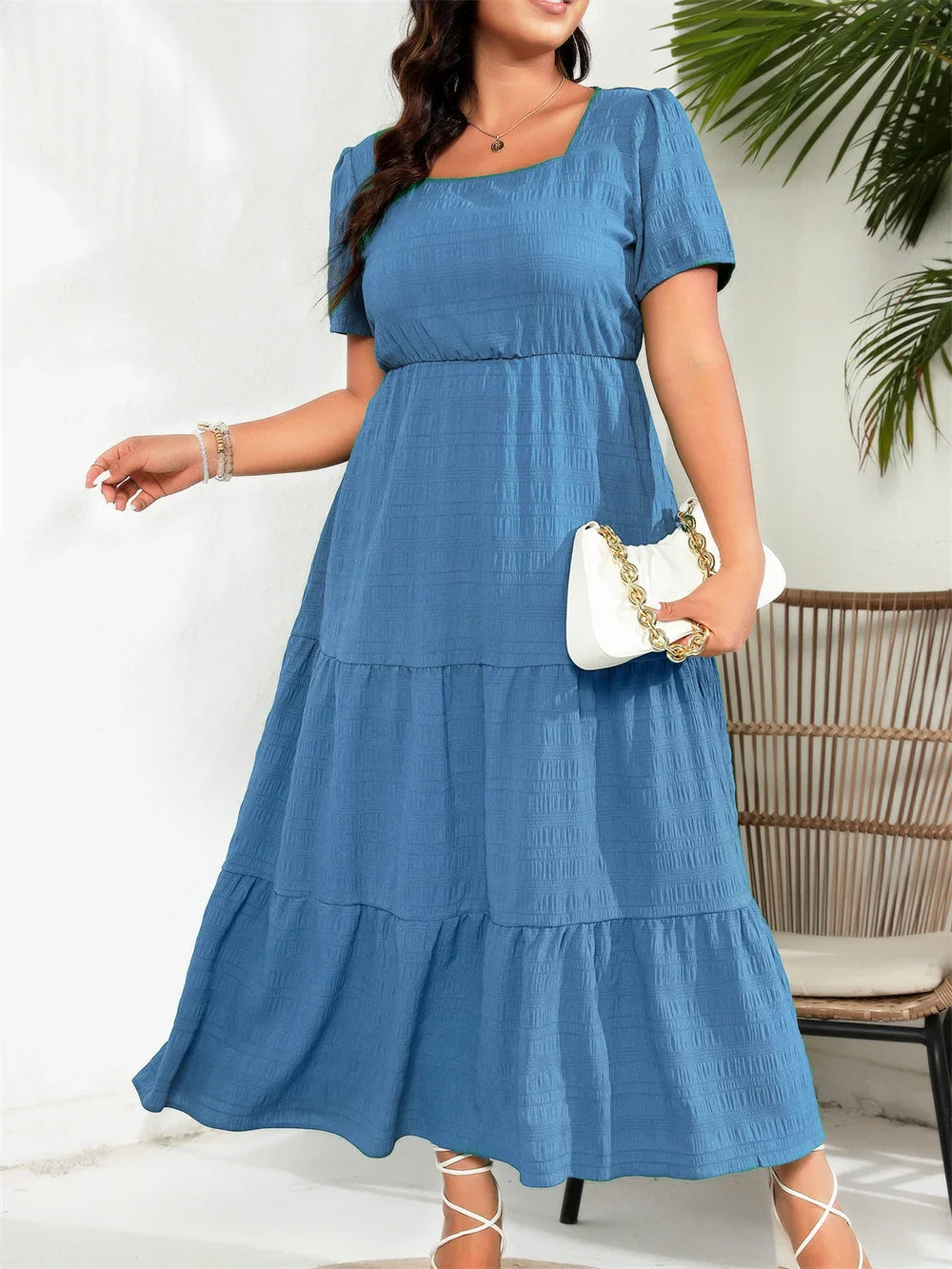 Jady™ Plus-Size Square Neck Dress