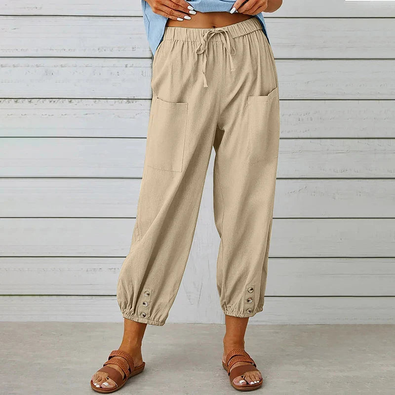 Effy™ Casual Cotton and Linen Pants