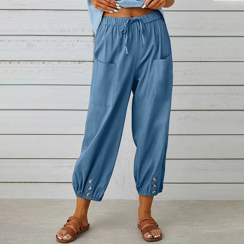 Effy™ Casual Cotton and Linen Pants