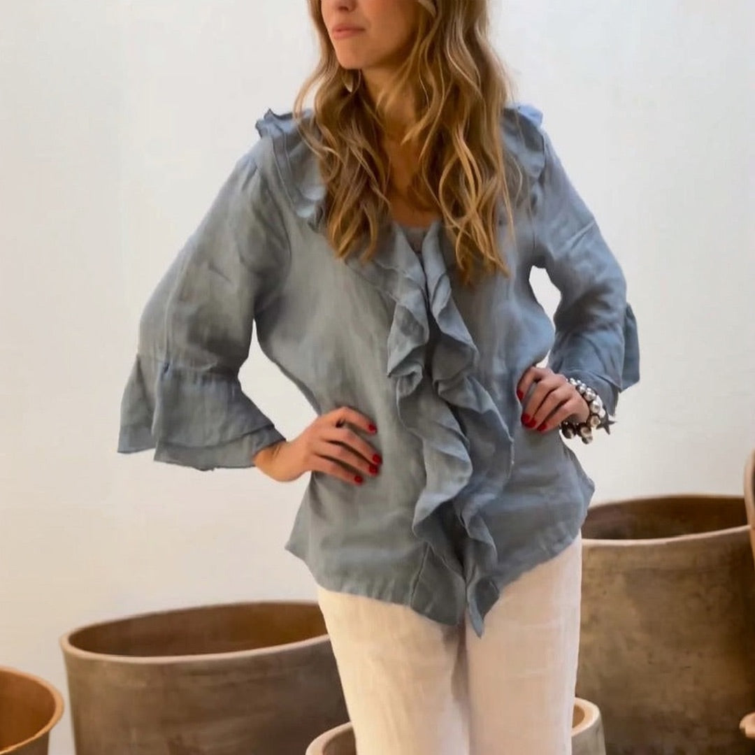 Kylar™ Stylish Ruffled Blouse